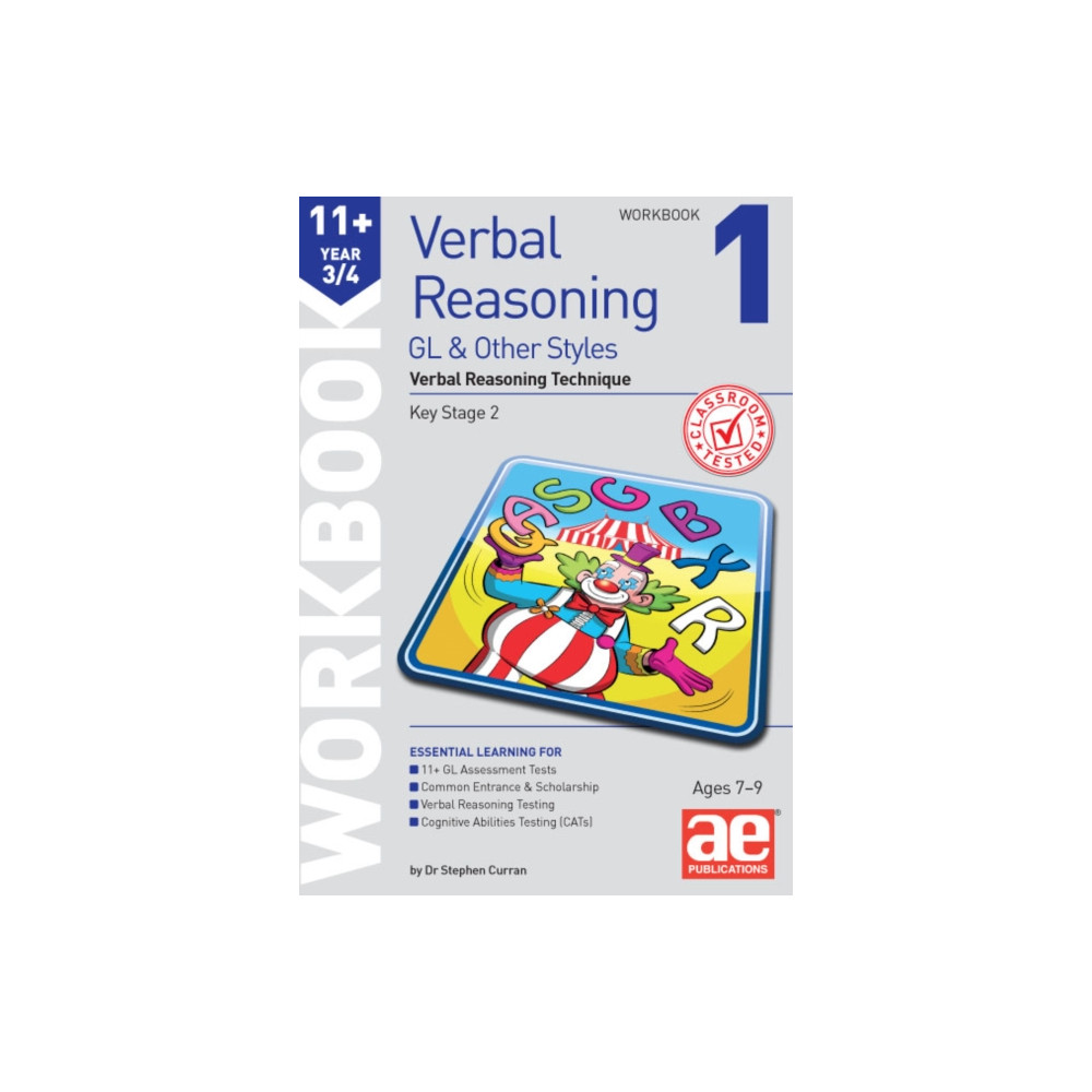 Produktbild för 11+ Verbal Reasoning Year 3/4 GL & Other Styles Workbook 1 (häftad, eng)