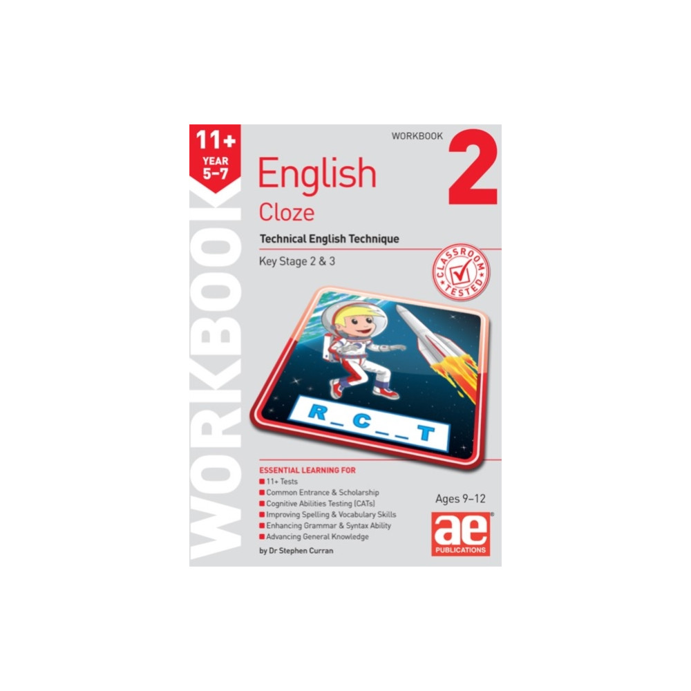 Produktbild för 11+ English Year 5-7 Cloze Workbook 2 (häftad, eng)