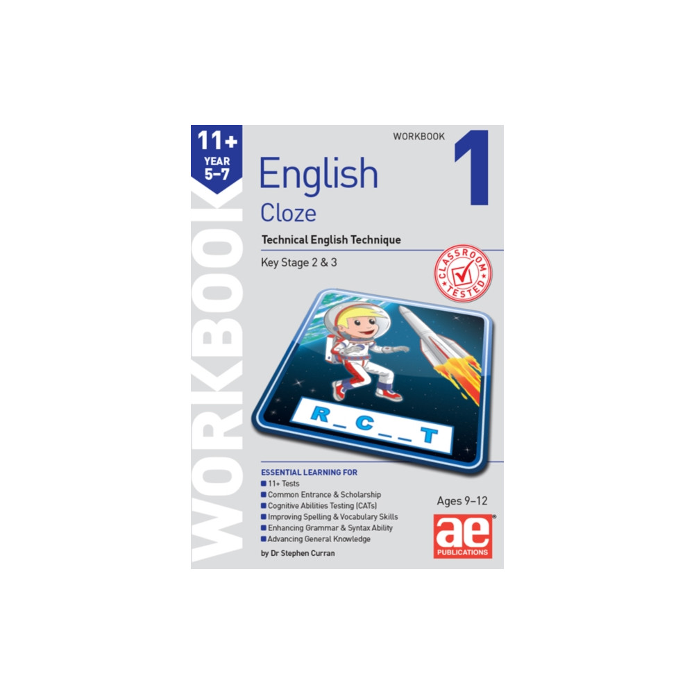 Produktbild för 11+ English Year 5-7 Cloze Workbook 1 (häftad, eng)