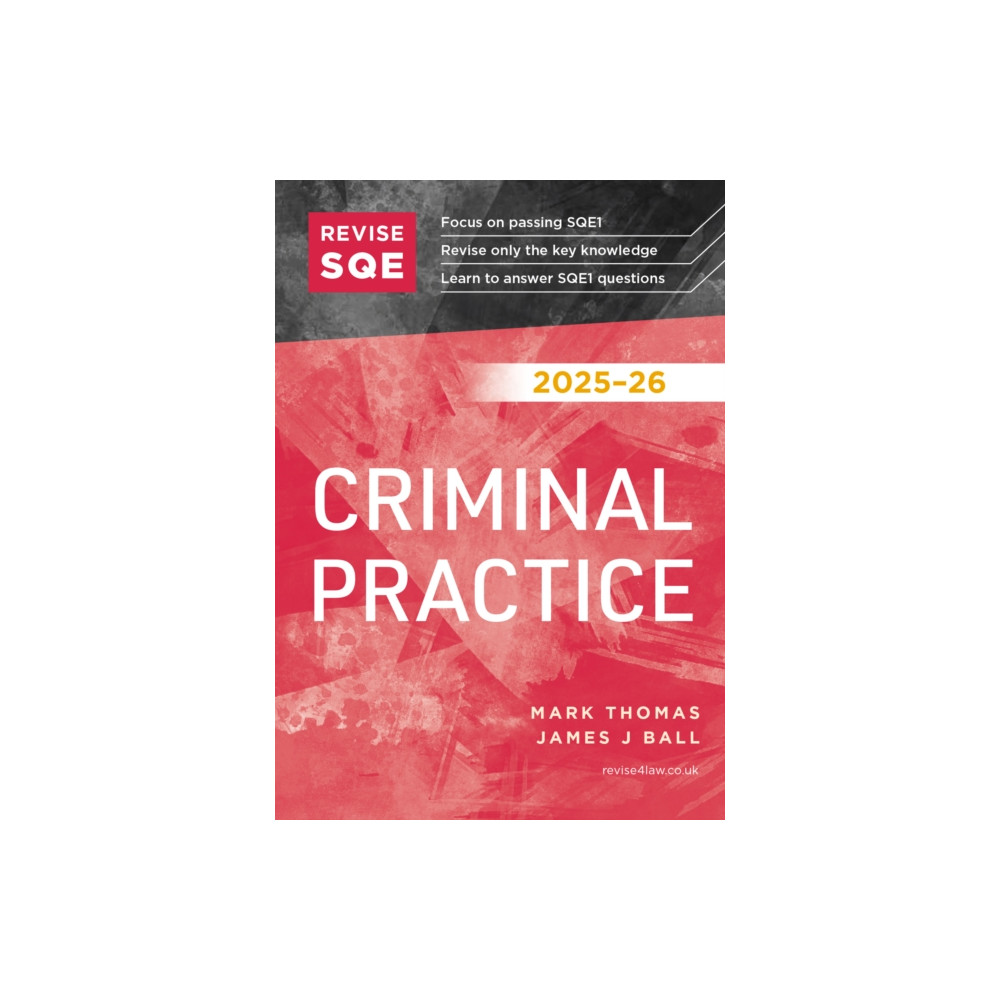 Produktbild för Revise SQE Criminal Practice 2025/26 (häftad, eng)