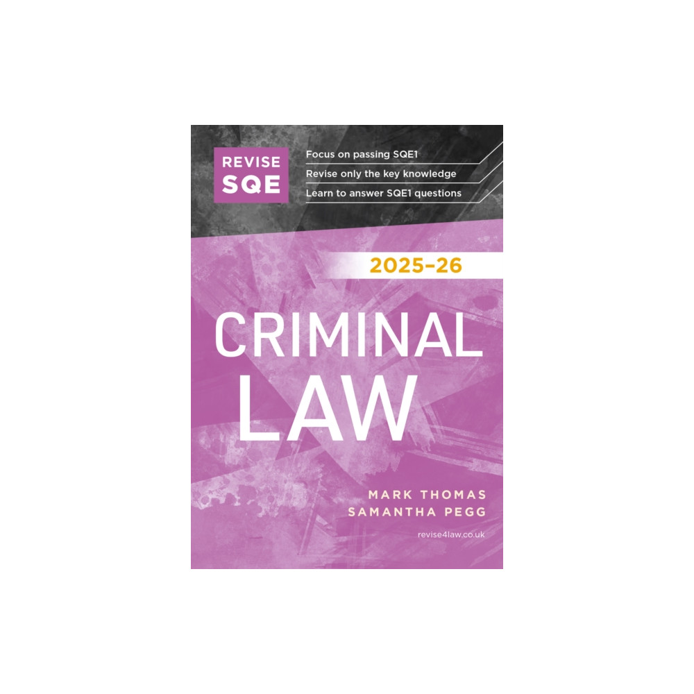 Produktbild för Revise SQE Criminal Law 2025/26 (häftad, eng)