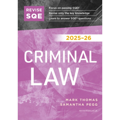 Fink Publishing Ltd Revise SQE Criminal Law 2025/26 (häftad, eng)