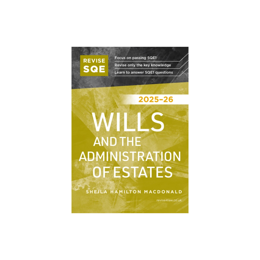 Produktbild för Revise SQE Wills and the Administration of Estates 2025/26 (häftad, eng)
