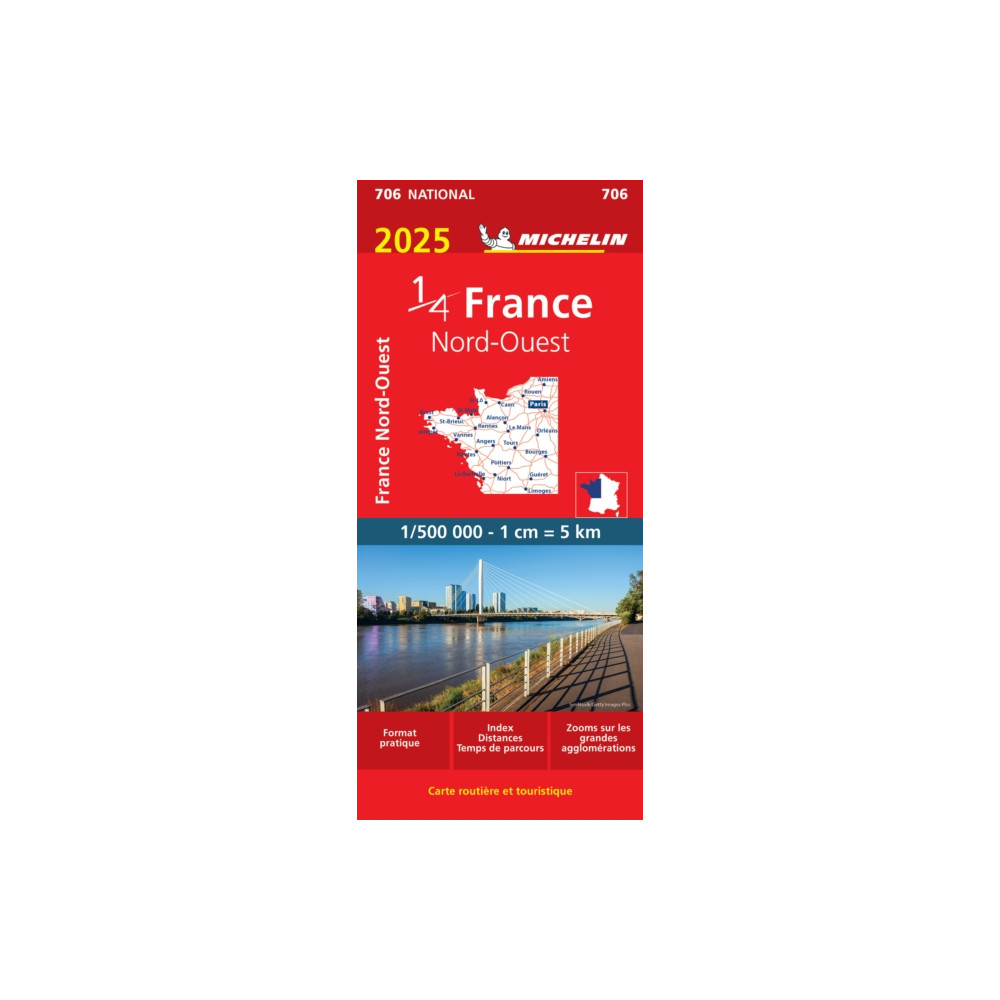 Produktbild för Northwestern France 2025 - Michelin National Map 706