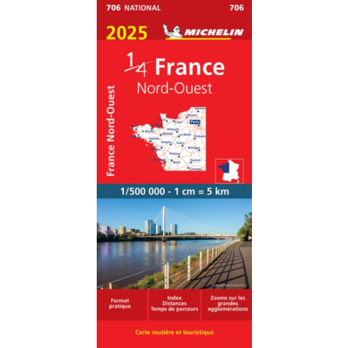 Michelin Editions Des Voyages Northwestern France 2025 - Michelin National Map 706