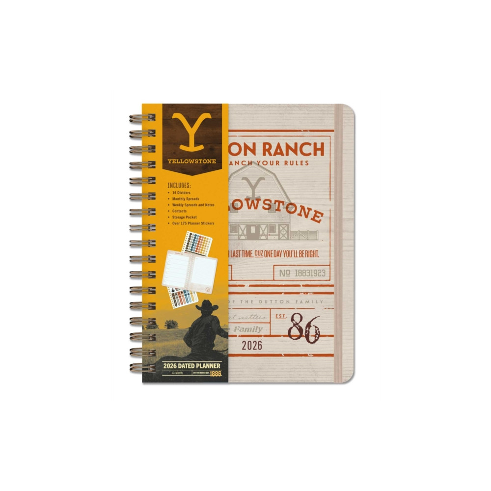 Produktbild för 2026 Yellowstone: The Dutton Ranch 13-Month Weekly Planner (bok, spiral, eng)