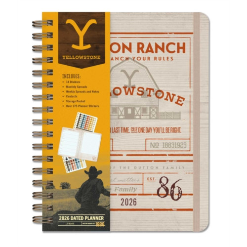 Insight Editions 2026 Yellowstone: The Dutton Ranch 13-Month Weekly Planner (bok, spiral, eng)