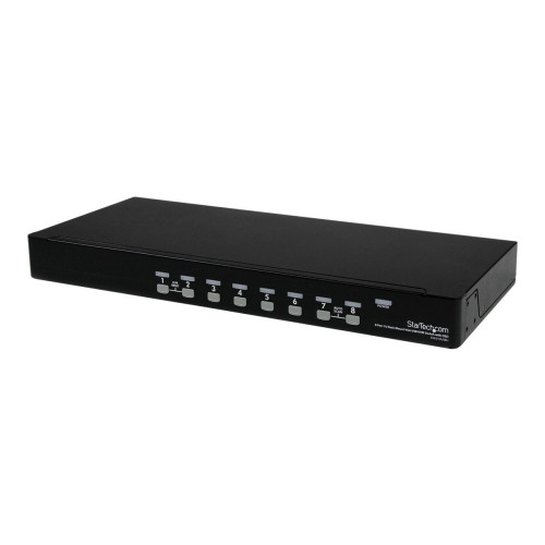 StarTech.com StarTech.com 1U hyllmonterad USB KVM-switch med 8 portar och OSD - omkopplare för tangentbord/video/mus - 8 portar
