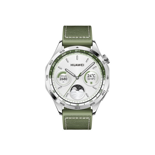 Huawei Technologies Huawei Watch GT 4 - rostfritt stål - smart klocka med rem - grön