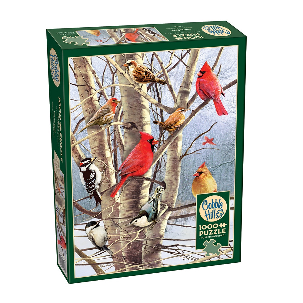 Produktbild för Winter Birds, Pussel, 1000 bitar, Cobble Hill