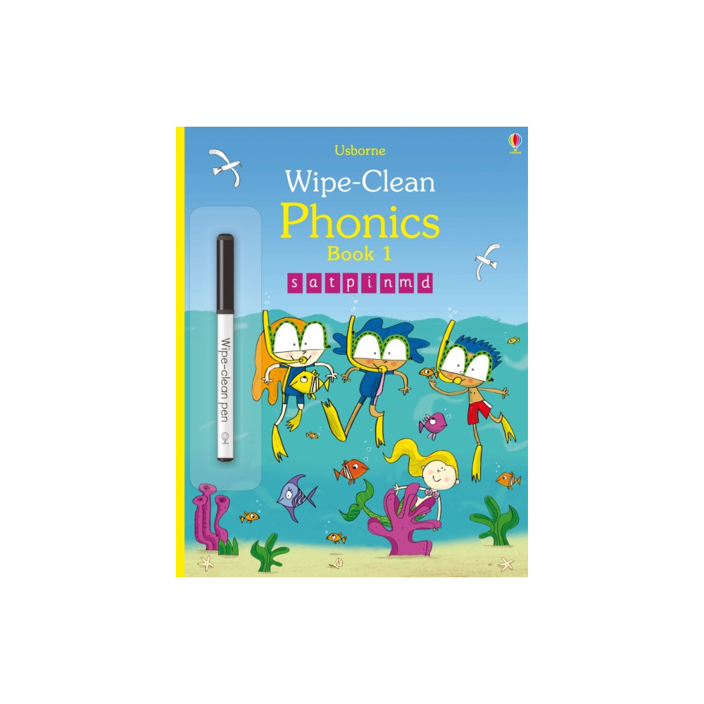 Produktbild för Wipe-clean Phonics book 1 (häftad, eng)