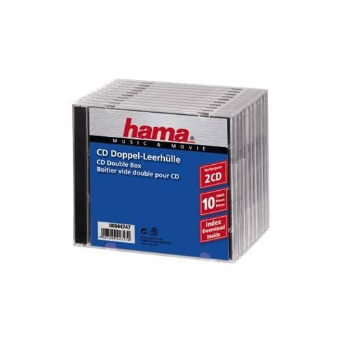 Hama Hama CD Double Jewel Case Standard - fodral för arkiverings-CD