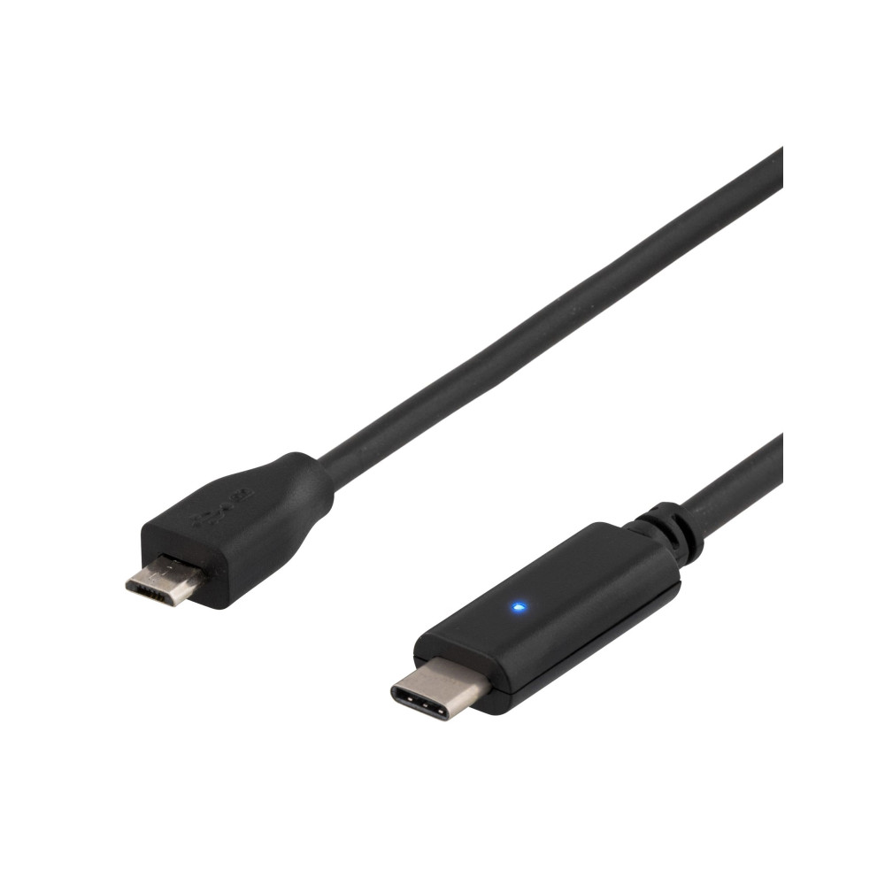 Produktbild för DELTACO - USB typ C-kabel - mikro-USB typ B till USB-C - 1 m
