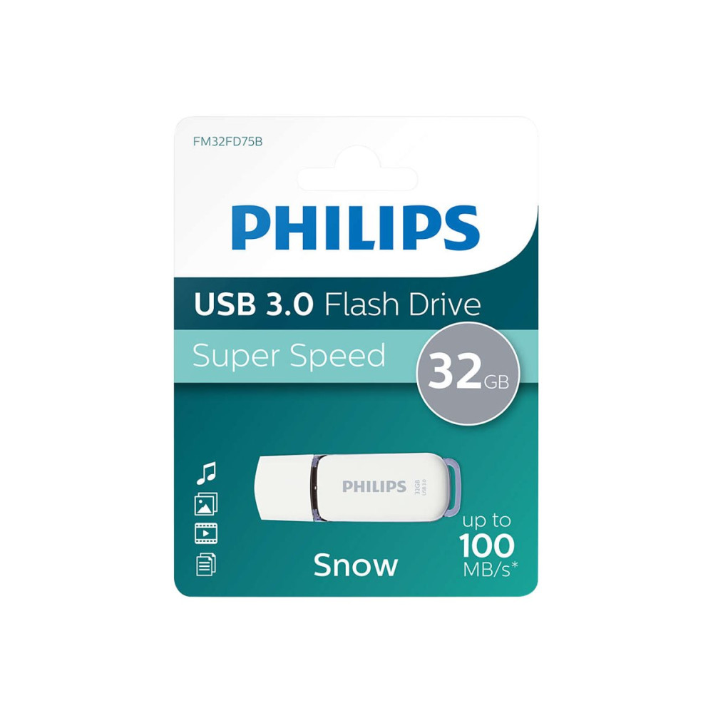 Produktbild för Philips FM32FD75B Snow edition - USB flash-enhet - 32 GB