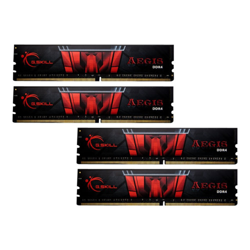 G.Skill G.Skill AEGIS - DDR4 - sats - 64 GB: 4 x 16 GB - DIMM 288-pin - 3200 MHz / PC4-25600 - ej buffrad