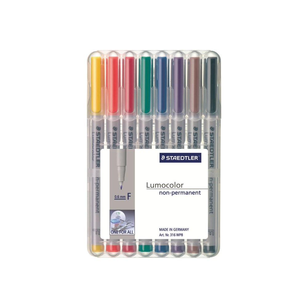 Produktbild för STAEDTLER Lumocolor - fiberspetspenna - blandfärger (paket om 8)