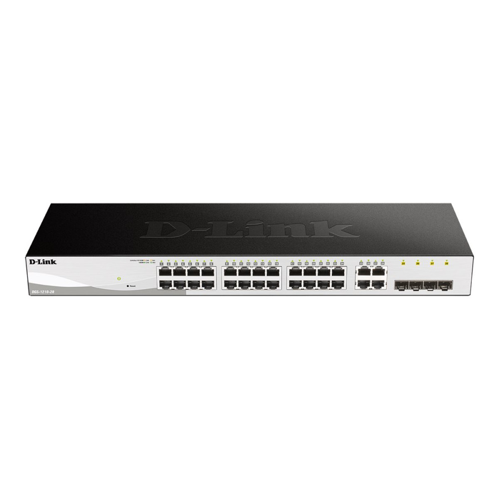 Produktbild för D-Link Web Smart DGS-1210-28 - switch - 28 portar - Administrerad - rackmonterbar