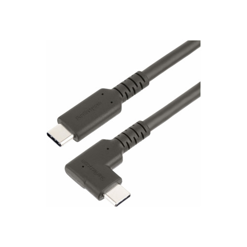 StarTech.com StarTech.com 6ft (2m) Rugged Right Angle USB-C Cable, USB 3.2 Gen 1 (5 Gbps), USB C to C Data Transfer Cable, 4K 60Hz DP Alt Mode, 100W Power Delivery - 90 Degree USB-C Cable (RUSB315CC2MBR) - USB typ C-kabel - USB-C till USB-C - 2 m