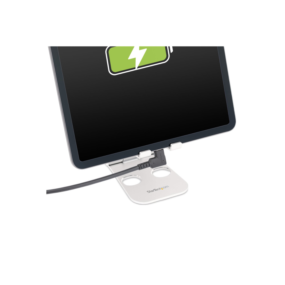 Produktbild för StarTech.com 6ft (2m) Rugged Right Angle USB-C Cable, USB 3.2 Gen 1 (5 Gbps), USB C to C Data Transfer Cable, 4K 60Hz DP Alt Mode, 100W Power Delivery - 90 Degree USB-C Cable (RUSB315CC2MBR) - USB typ C-kabel - USB-C till USB-C - 2 m