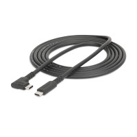 Produktbild för StarTech.com 6ft (2m) Rugged Right Angle USB-C Cable, USB 3.2 Gen 1 (5 Gbps), USB C to C Data Transfer Cable, 4K 60Hz DP Alt Mode, 100W Power Delivery - 90 Degree USB-C Cable (RUSB315CC2MBR) - USB typ C-kabel - USB-C till USB-C - 2 m