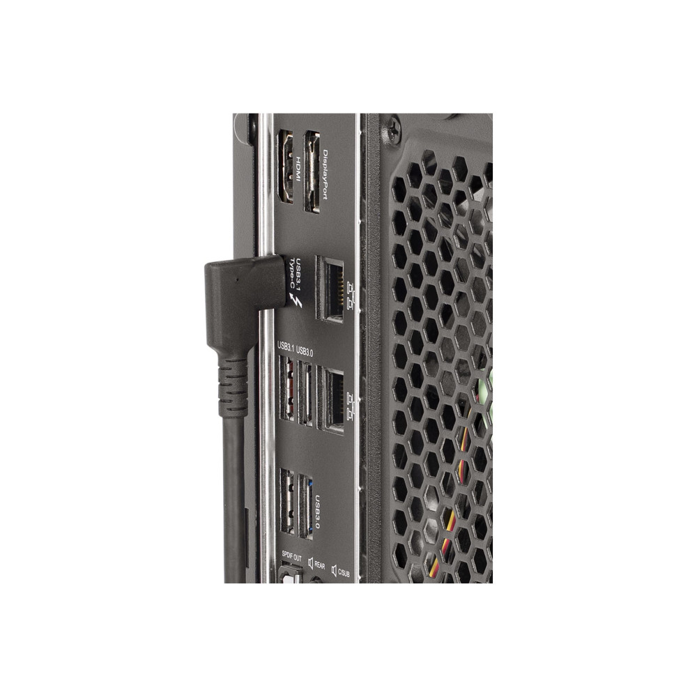 Produktbild för StarTech.com 6ft (2m) Rugged Right Angle USB-C Cable, USB 3.2 Gen 1 (5 Gbps), USB C to C Data Transfer Cable, 4K 60Hz DP Alt Mode, 100W Power Delivery - 90 Degree USB-C Cable (RUSB315CC2MBR) - USB typ C-kabel - USB-C till USB-C - 2 m