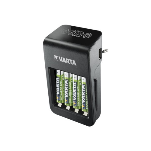 Varta Varta LCD Plug Charger+ batteriladdare/strömadapter - 4 x AA-typ - NiMH - USB