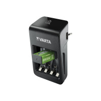 Produktbild för Varta LCD Plug Charger+ batteriladdare/strömadapter - 4 x AA-typ - NiMH - USB
