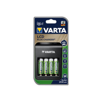 Produktbild för Varta LCD Plug Charger+ batteriladdare/strömadapter - 4 x AA-typ - NiMH - USB