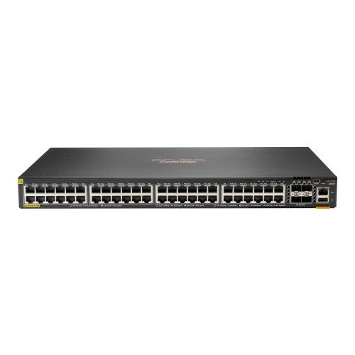 Hewlett Packard Enterprise HPE Aruba 6200F 48G Class4 PoE 4SFP+ 370W Switch - switch - max. staplingsavstånd 10 kms - 48 portar - Administrerad - rackmonterbar