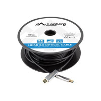 Produktbild för Lanberg HDMI-kabel med Ethernet - 50 m