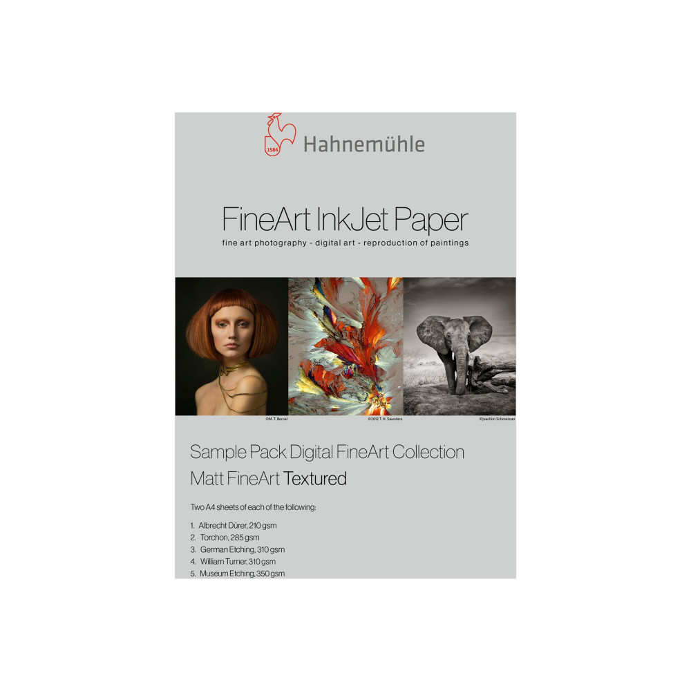 Produktbild för Hahnemühle Digital FineArt Trial Pack - texturerat fotopapper - matt - 10 ark - A4