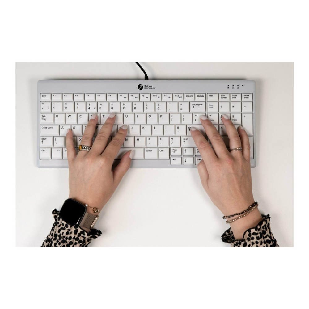 Produktbild för Bakker Elkhuizen UltraBoard 960 V2 - tangentbord compact - QWERTZ - tysk - mörkgrå, ljusgrå Inmatningsenhet