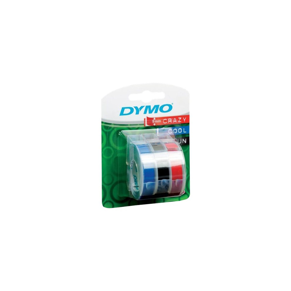 Produktbild för DYMO - 3D-bosseleringstejp - 3 rulle (rullar) - Rulle (0,9 cm x 3 m)