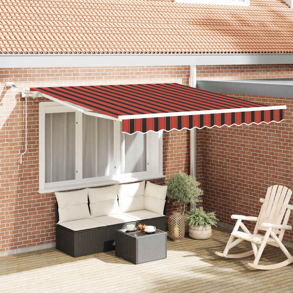 Produktbild för Markis tyg Orange och Brunt 300 x 250 cm Polyester