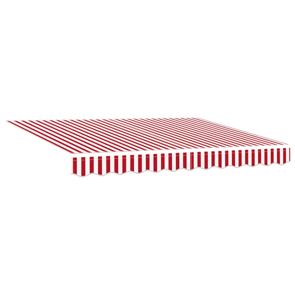 Produktbild för Utdragbar markis Röd och Vit 300 x 250 cm Polyester
