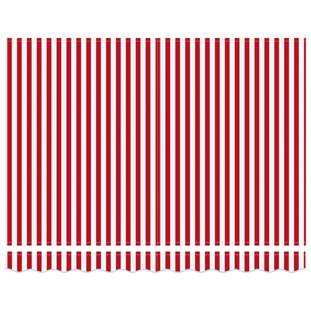 Produktbild för Utdragbar markis Röd och Vit 300 x 250 cm Polyester