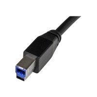 Produktbild för StarTech Aktiv USB 3.0 USB-A till USB-B-kabel - 5 m - USB-kabel - USB Type B till USB typ A - 5 m