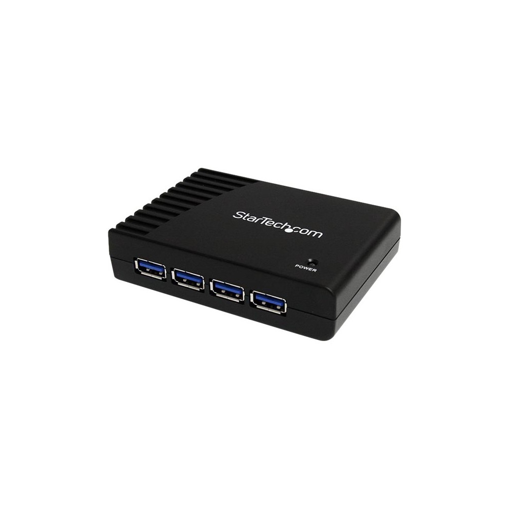 Produktbild för StarTech.com Svart SuperSpeed USB 3.0-hubb med 4 portar - hubb - 4 portar