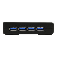 Produktbild för StarTech.com Svart SuperSpeed USB 3.0-hubb med 4 portar - hubb - 4 portar