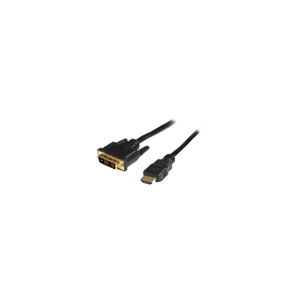 Produktbild för Startech 2 m HDMI till DVI-D-kabel – M/M - adapterkabel - HDMI / DVI - 2 m