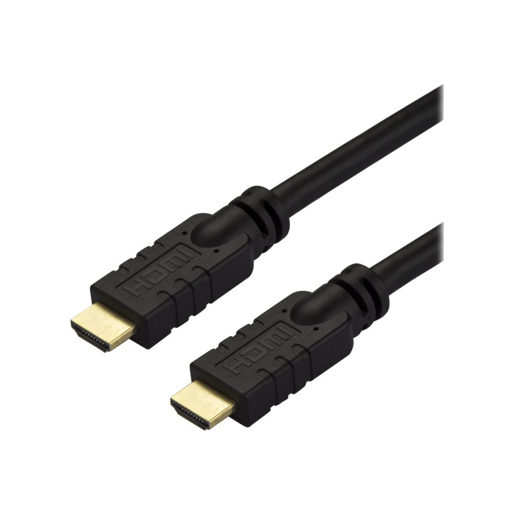 Produktbild för StarTech.com 10 m HDMI 2.0-kabel - 4K 60 Hz aktiv HDMI-kabel - CL2-klassad för vägginstallation - UHD-HDMI-kabel med hög hastighet och lång hållbarhet - HDR, 18 Gbps - Hane-till-hane-sladd - Svart - HDMI-kabel - 10 m