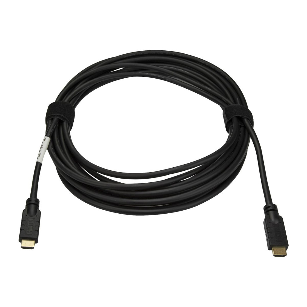 Produktbild för StarTech.com 10 m HDMI 2.0-kabel - 4K 60 Hz aktiv HDMI-kabel - CL2-klassad för vägginstallation - UHD-HDMI-kabel med hög hastighet och lång hållbarhet - HDR, 18 Gbps - Hane-till-hane-sladd - Svart - HDMI-kabel - 10 m
