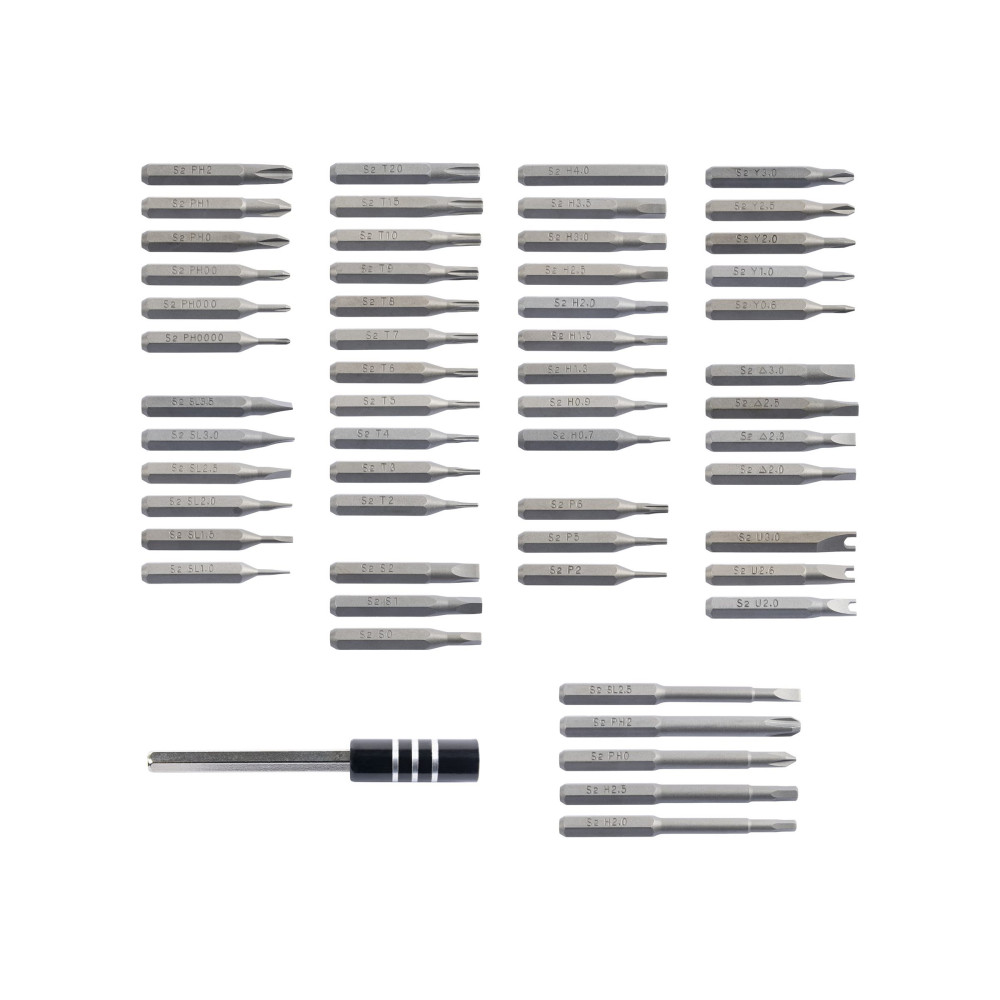 Produktbild för Startech 55-Bit Electric Precision Screwdriver Set - Portable Cordless Battery Powered Bit Driver Kit for Electronics, Laptop, Computers, Tablet & Phone Repairs - Magnetic Work Pad elektrisk precisionsskruvmejsel - sladdlös - 2 batterier