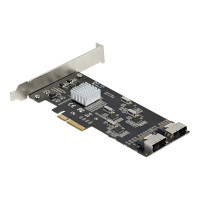 Produktbild för StarTech.com 8-ports SATA PCIe-kort - PCI Express 6 Gbps SATA Expansion-kortadapter med 4 värdkontroller - SATA PCIe-kontrollerkort - PCI-e x4 Gen 2 till SATA III - SATA HDD/SSD - kontrollerkort - SATA 6Gb/s / SAS 6Gb/s - PCIe 2.0 x4