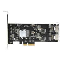 Produktbild för StarTech.com 8-ports SATA PCIe-kort - PCI Express 6 Gbps SATA Expansion-kortadapter med 4 värdkontroller - SATA PCIe-kontrollerkort - PCI-e x4 Gen 2 till SATA III - SATA HDD/SSD - kontrollerkort - SATA 6Gb/s / SAS 6Gb/s - PCIe 2.0 x4