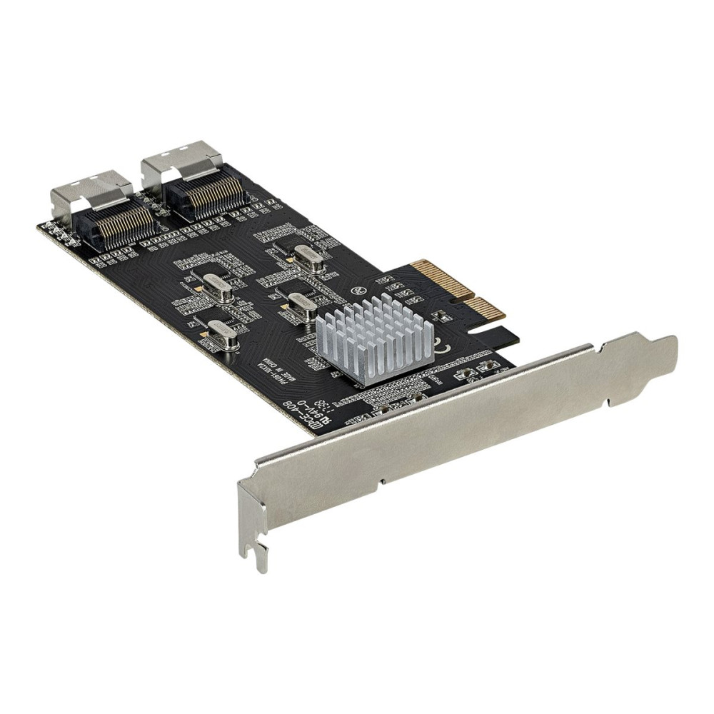Produktbild för StarTech.com 8-ports SATA PCIe-kort - PCI Express 6 Gbps SATA Expansion-kortadapter med 4 värdkontroller - SATA PCIe-kontrollerkort - PCI-e x4 Gen 2 till SATA III - SATA HDD/SSD - kontrollerkort - SATA 6Gb/s / SAS 6Gb/s - PCIe 2.0 x4