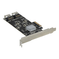 Produktbild för StarTech.com 8-ports SATA PCIe-kort - PCI Express 6 Gbps SATA Expansion-kortadapter med 4 värdkontroller - SATA PCIe-kontrollerkort - PCI-e x4 Gen 2 till SATA III - SATA HDD/SSD - kontrollerkort - SATA 6Gb/s / SAS 6Gb/s - PCIe 2.0 x4