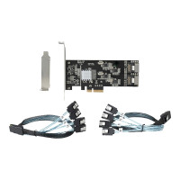 Produktbild för StarTech.com 8-ports SATA PCIe-kort - PCI Express 6 Gbps SATA Expansion-kortadapter med 4 värdkontroller - SATA PCIe-kontrollerkort - PCI-e x4 Gen 2 till SATA III - SATA HDD/SSD - kontrollerkort - SATA 6Gb/s / SAS 6Gb/s - PCIe 2.0 x4