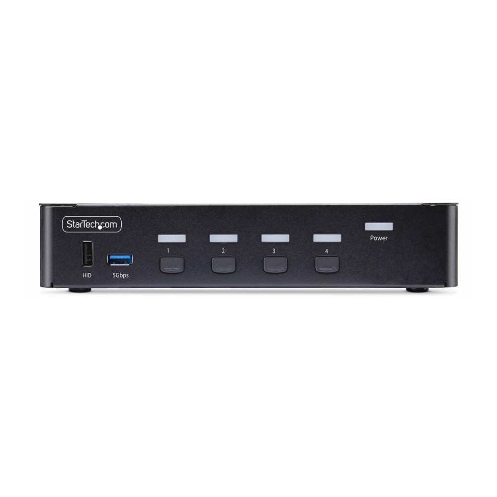 Produktbild för StarTech.com 4-Port DisplayPort 1.4 KVM Switch, 8K 60Hz / 4K 144Hz, 2x USB 3.0 Ports, 4x USB 2.0 Ports, Hotkey Switching, TAA Compliant (D86A2-4-PORT-8K-KVM) - omkopplare för tangentbord/video/mus/ljud/USB - 4 portar - TAA-kompatibel