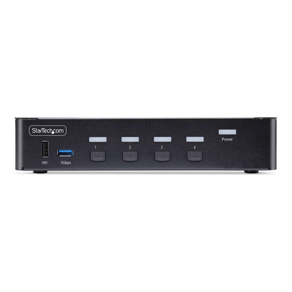 Produktbild för StarTech.com 4-Port DisplayPort 1.4 KVM Switch, 8K 60Hz / 4K 144Hz, 2x USB 3.0 Ports, 4x USB 2.0 Ports, Hotkey Switching, TAA Compliant (D86A2-4-PORT-8K-KVM) - omkopplare för tangentbord/video/mus/ljud/USB - 4 portar - TAA-kompatibel